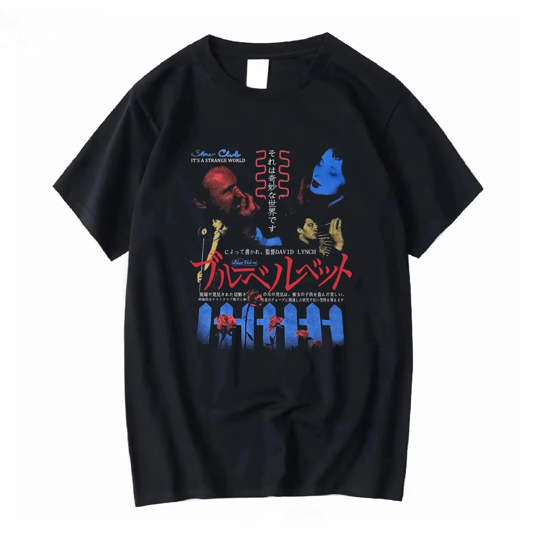 Blue Velvet David Lynch T Shirt Unisex Men Women Cotton Graphic Printed Short Sleeve Round Neck Cult Film Tee Summer Hot Sale