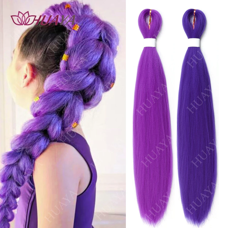

Длинные фиолетовые наращивание волос, предварительно растянутые синтетические плетения, наращивание волос для косичек, фиолетовые плетеные волосы для вечеринки, Хэллоуина