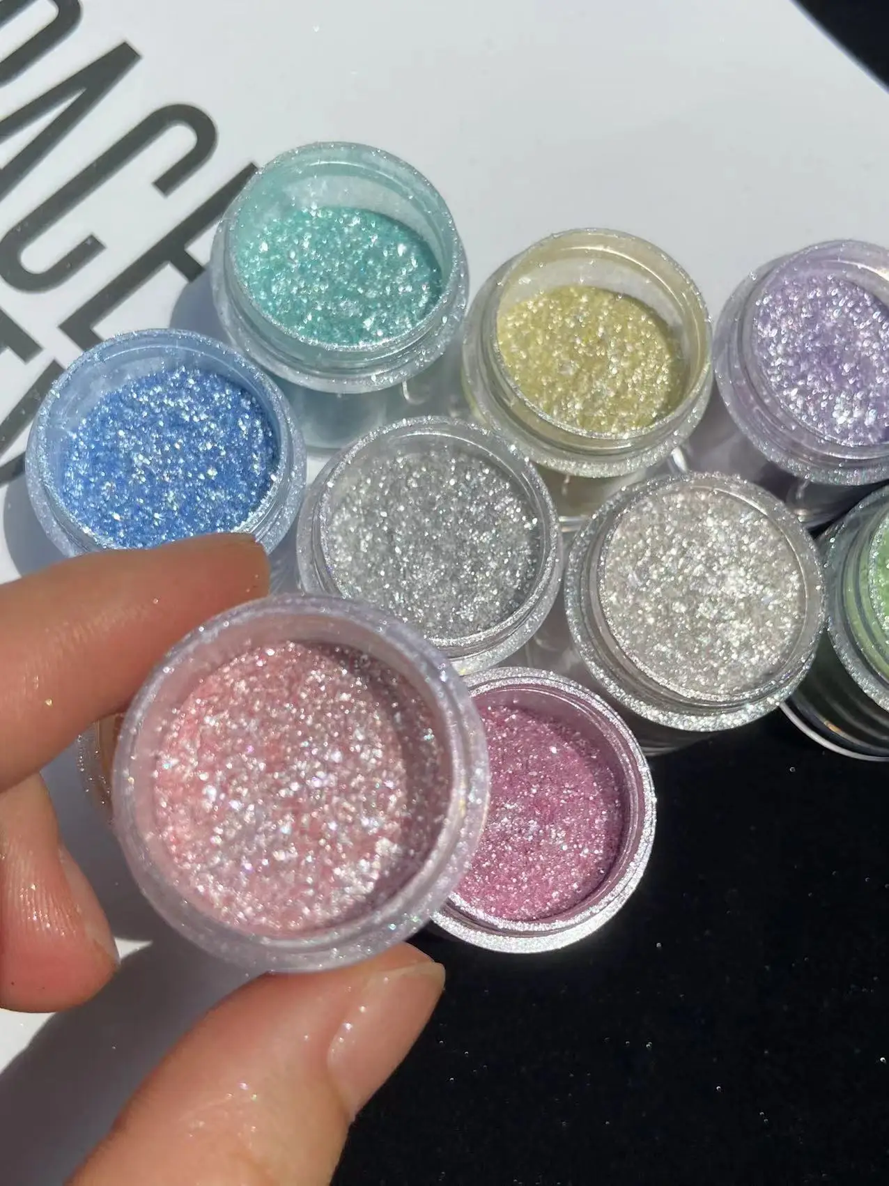 1 Pak Opaal Nagelvlokken Poeder "Aurora Roze" Glitter Nagels Stof Chroom Zeemeermin Shinny Puin Vlokken Folie Voor Diy Manicure Decors