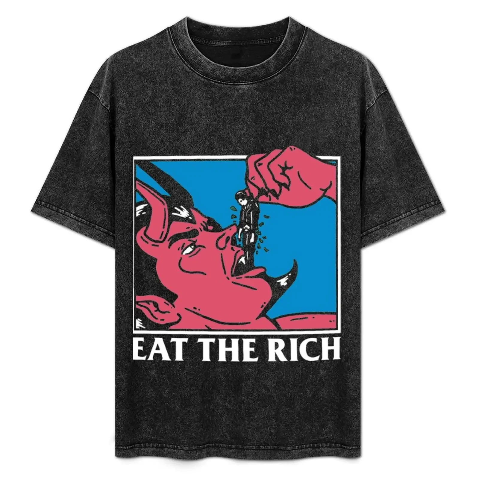 

Eat The Rich T-Shirt Basic Solid Tee for Daily Use
