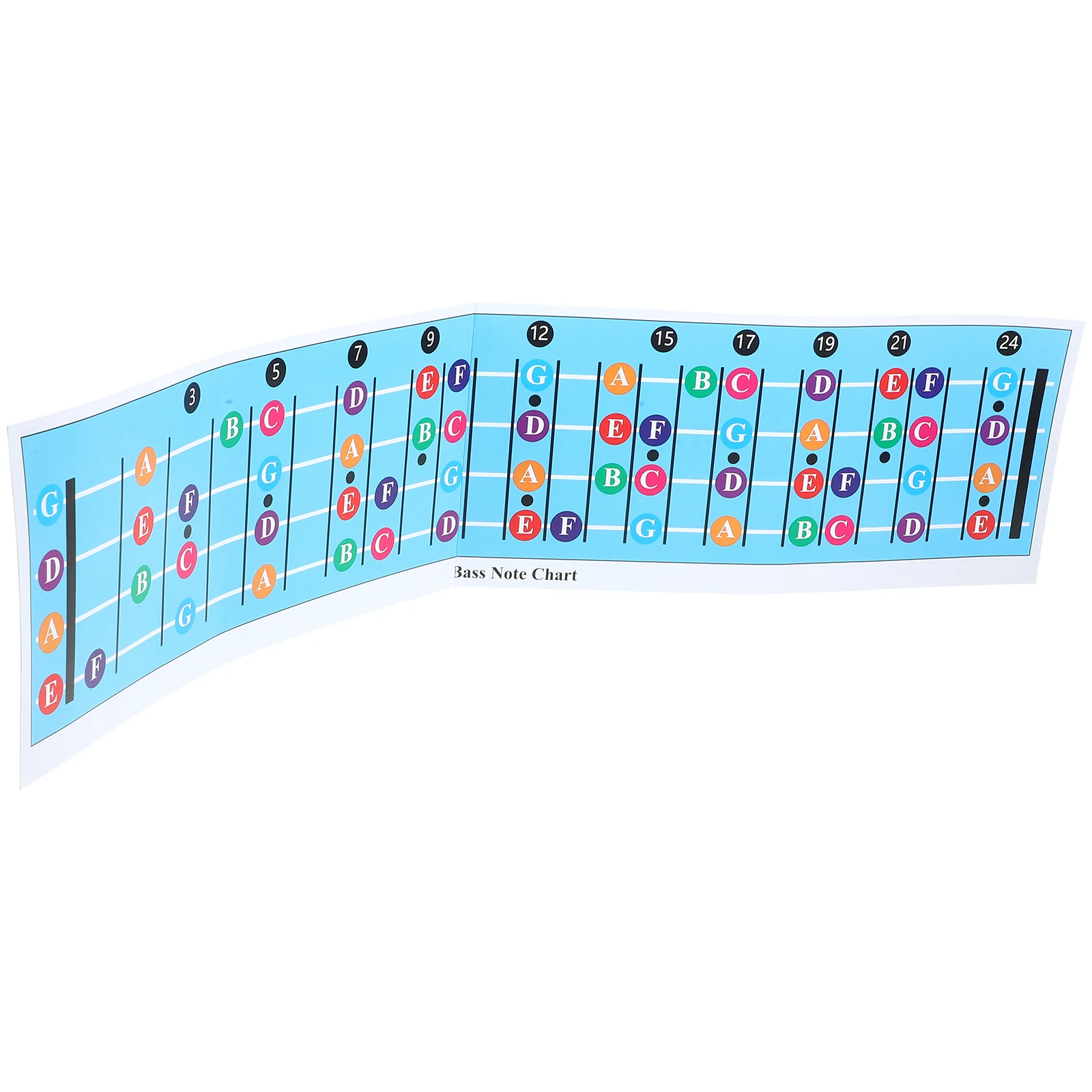 

Electric Bass Scale Chart 4 Strings Blue Coated Paper Durable Practical Chord Diagrams Easy Playing Beginner Performers Music