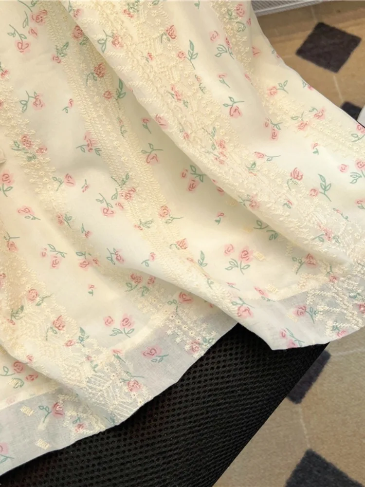 夏らしい花柄タイディテールスウェットシャツ レディース スイートスレ 韓国風ルーズフィット ノットセルフプレザベーショントップ