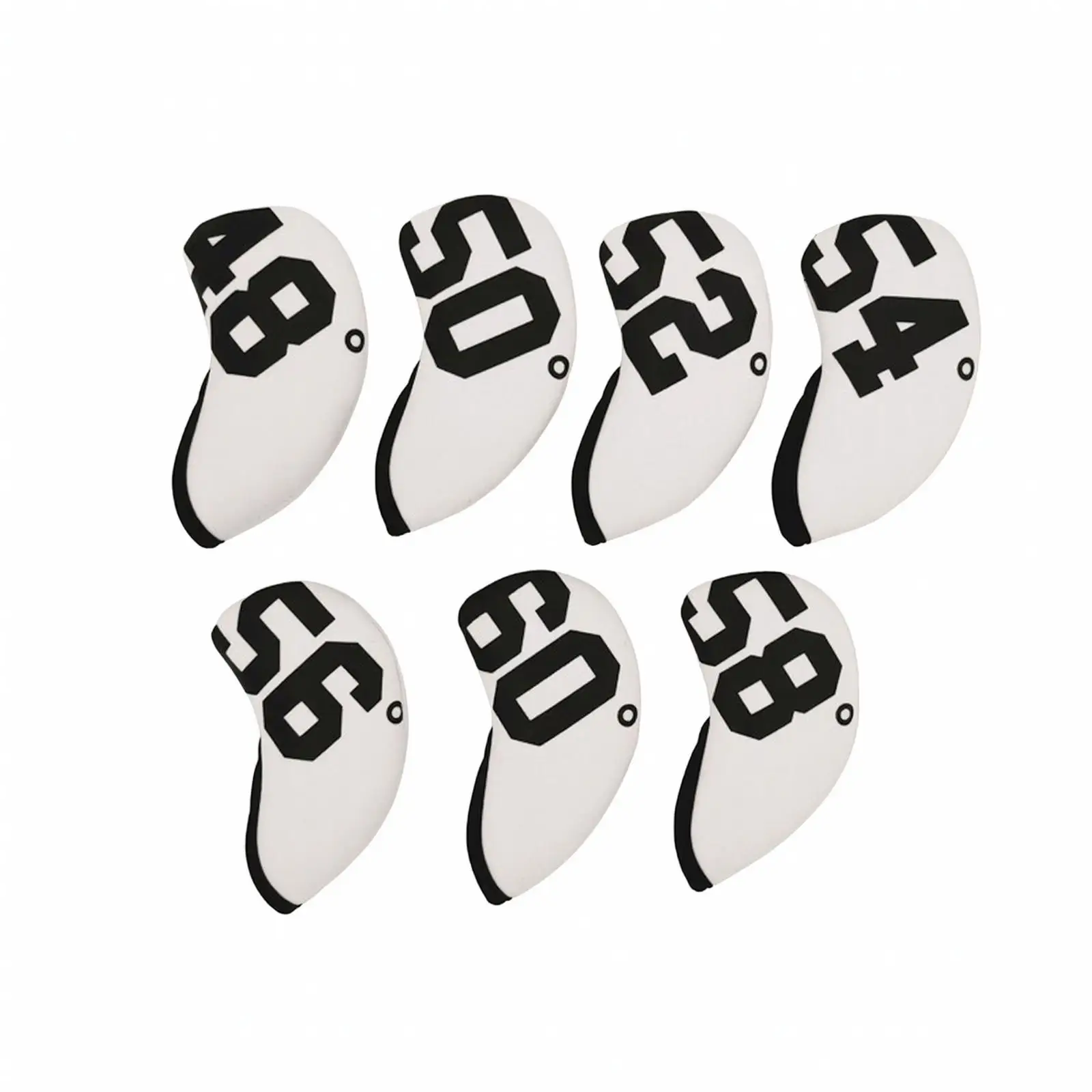 Snug Fit Golf Iron Head Cover Molded Curved Shape Reinforced Stitching for Durability Water Repellent Golf Club Protector