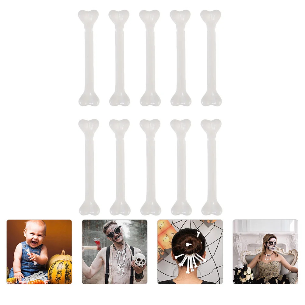 Halloween Plastic Small Bone Ornaments Model Bones Garden Decors Props Supplies Lawn Decorations