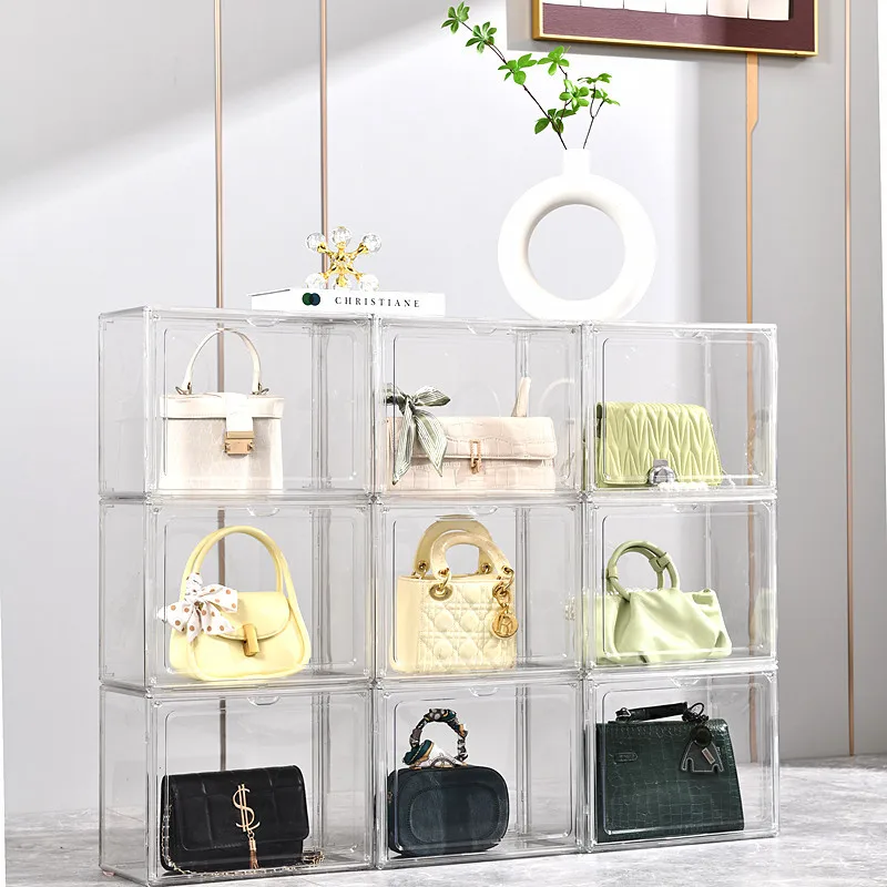 Stackable Bag Handmade Storage Box Book Showcase Cabinet Transparent Dustproof Plush Toy Storage Acrylic Display Box Household