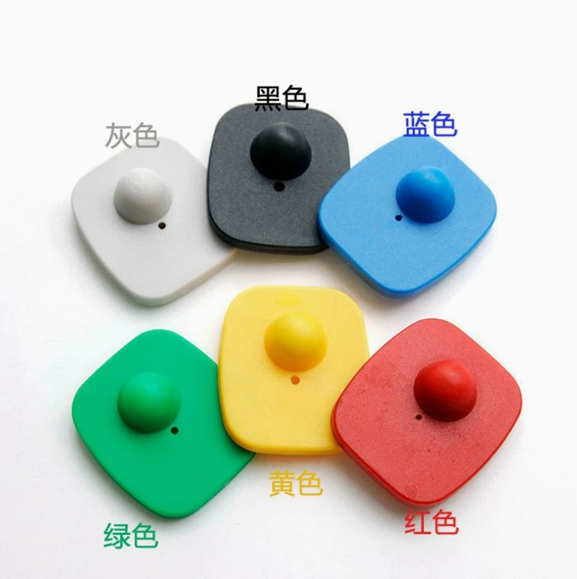 100 Pieces Clothing Anti theft Magnetic Buckle RF 8.2Mhz  55*66mm Sensing Distance 1.1-1.6m EAS Anti Theft Hard Label