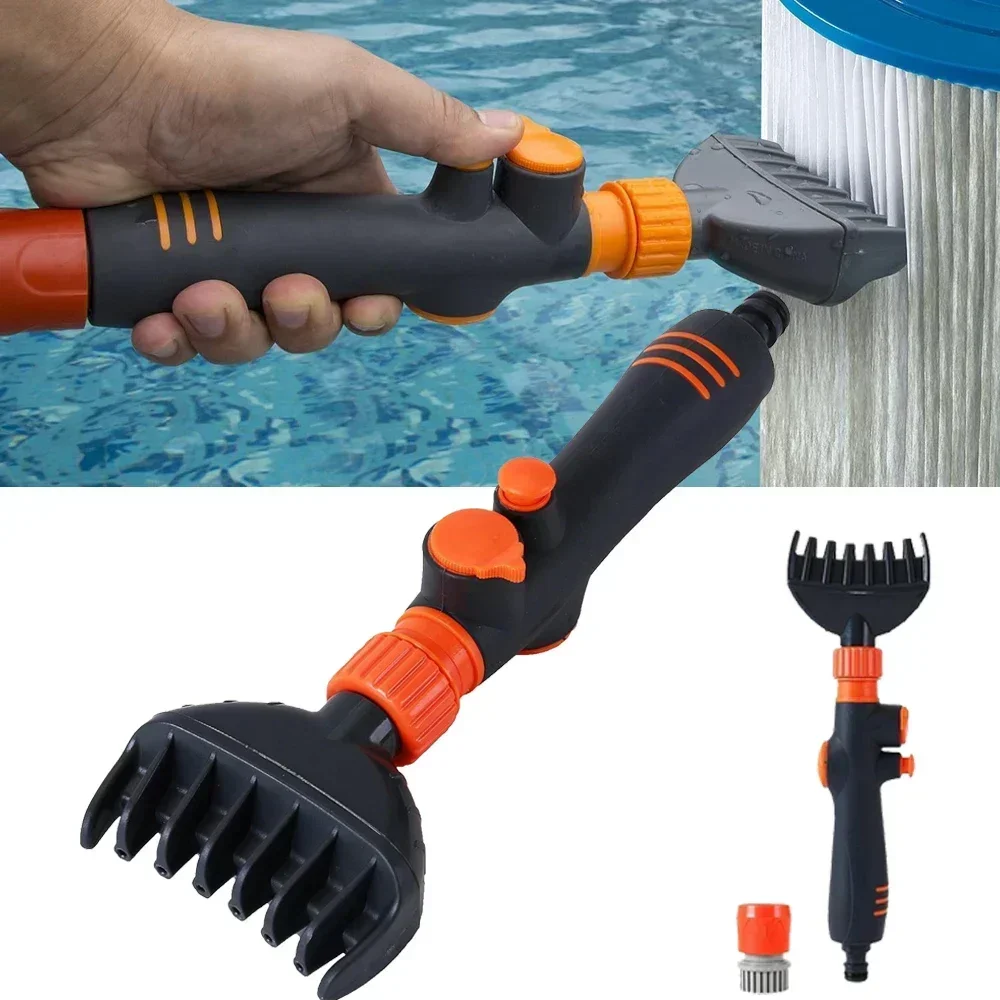 

New Pool Spa Filter Cartridge Cleaner Tool,Handheld Cleaning Removes Debris and Dirt From Hot Tub Brush Tools,Efficient Cleaning