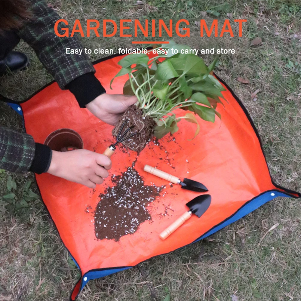 Foldable Planting Mat Waterproof Transplanting Mat Plant Flower Pot Reusable Anti-dirty Garden Potting Pad Gardening Accessories