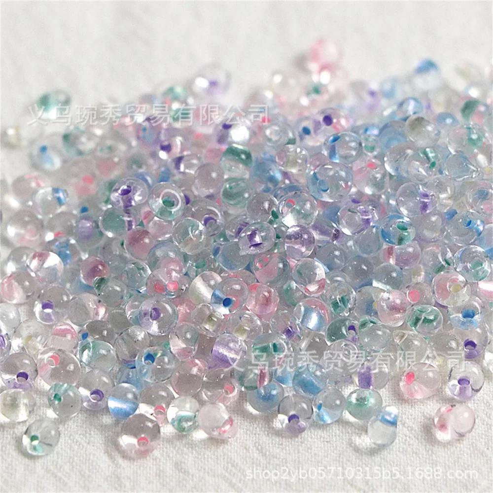 Super eccellente 5mm Starlight Chameleon Fat Head Glass Water Drop Bead Handmade braccialetto fai da te collana accessori in materiale di perline