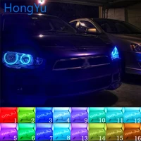 Anillo de Ojos de Ángel LED RGB multicolor, Control remoto DRL RF para Mitsubishi Lancer 2008 - 2015, accesorios sin proyector