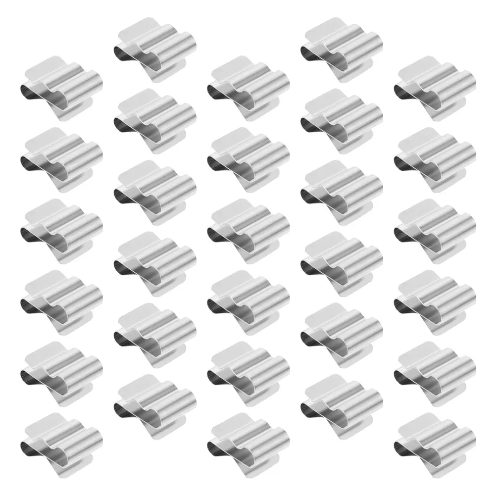 30Pcs Cable Clips Stainless Steel Solar Panel Frame Mounting Clamps Easy Install Burrfree Cord Management for Trailer Boat