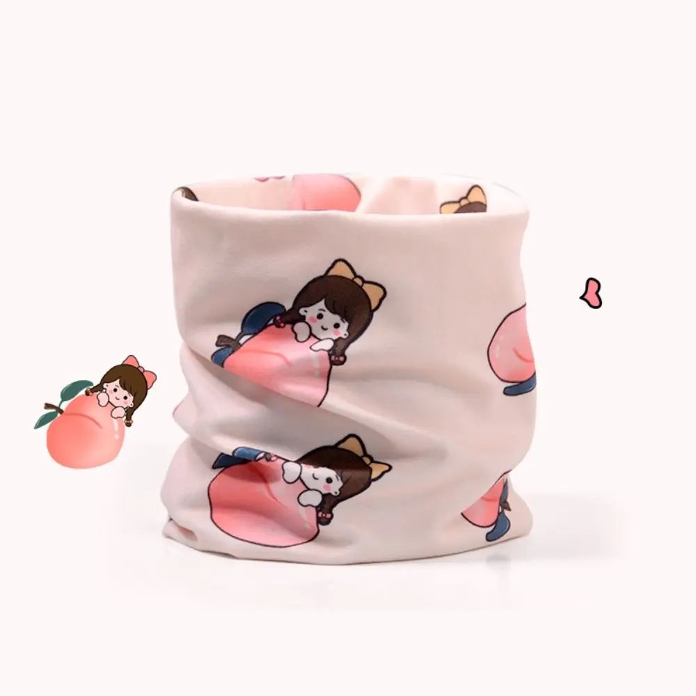 Bib Thermal Neck Warmer Windproof Coldproof Snap Fastener Children Winter Scarves Neckerchief Warm Neck Cover