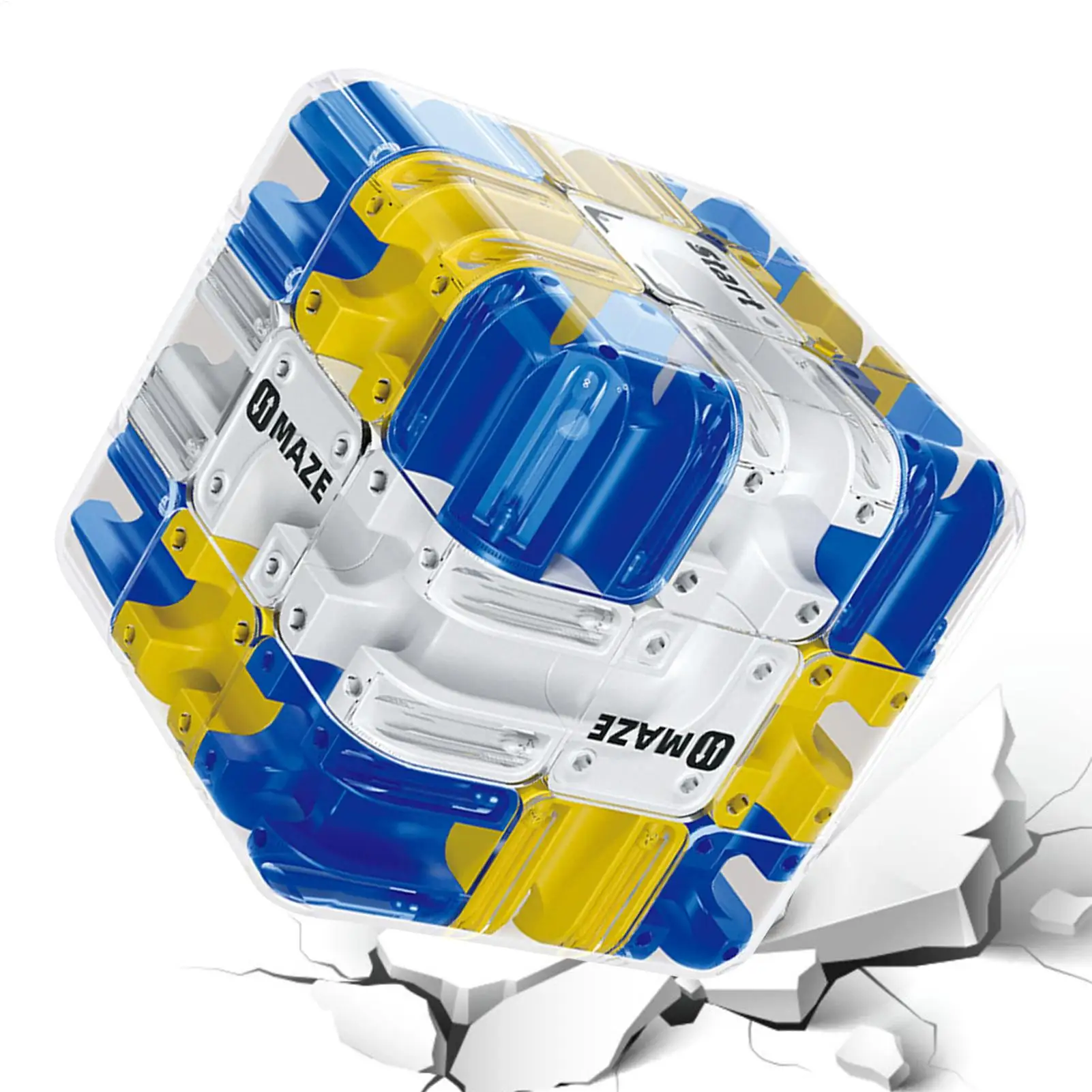 Laberinto 3D, cubo mágico, rompecabezas transparente de seis caras, cubo de velocidad, bola rodante, cubos mágicos, entrenamiento cerebral atractivo, rompecabezas de laberinto