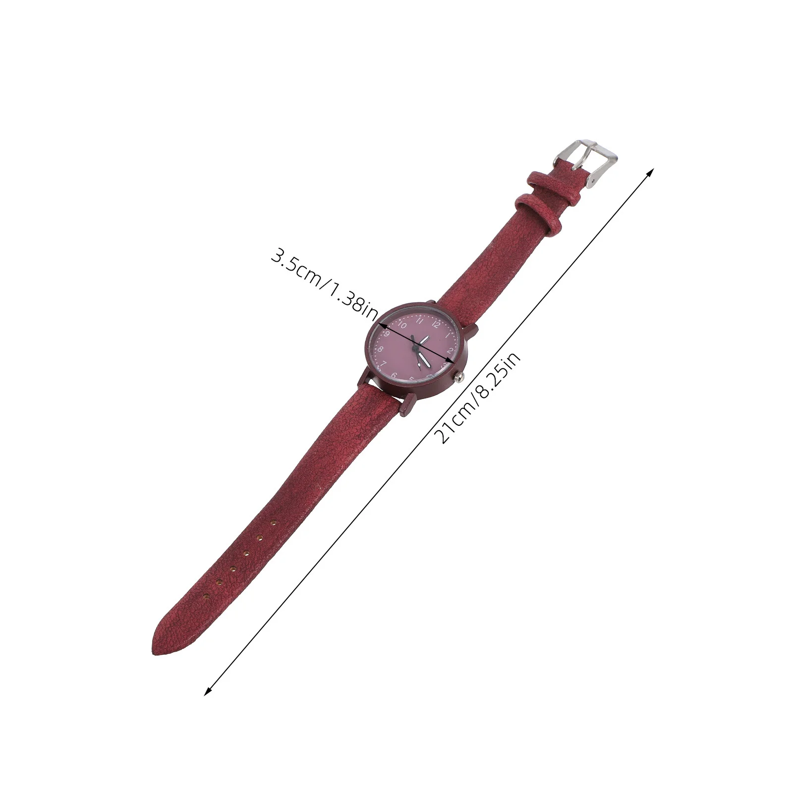 ساعة كوارتز قطعة واحدة للطلاب، تصميم عصري وخفيف الوزن، يدوم طويلاً، مناسبة للاستخدام اليومي، اختيار هدية رائع باللون الأحمر #4