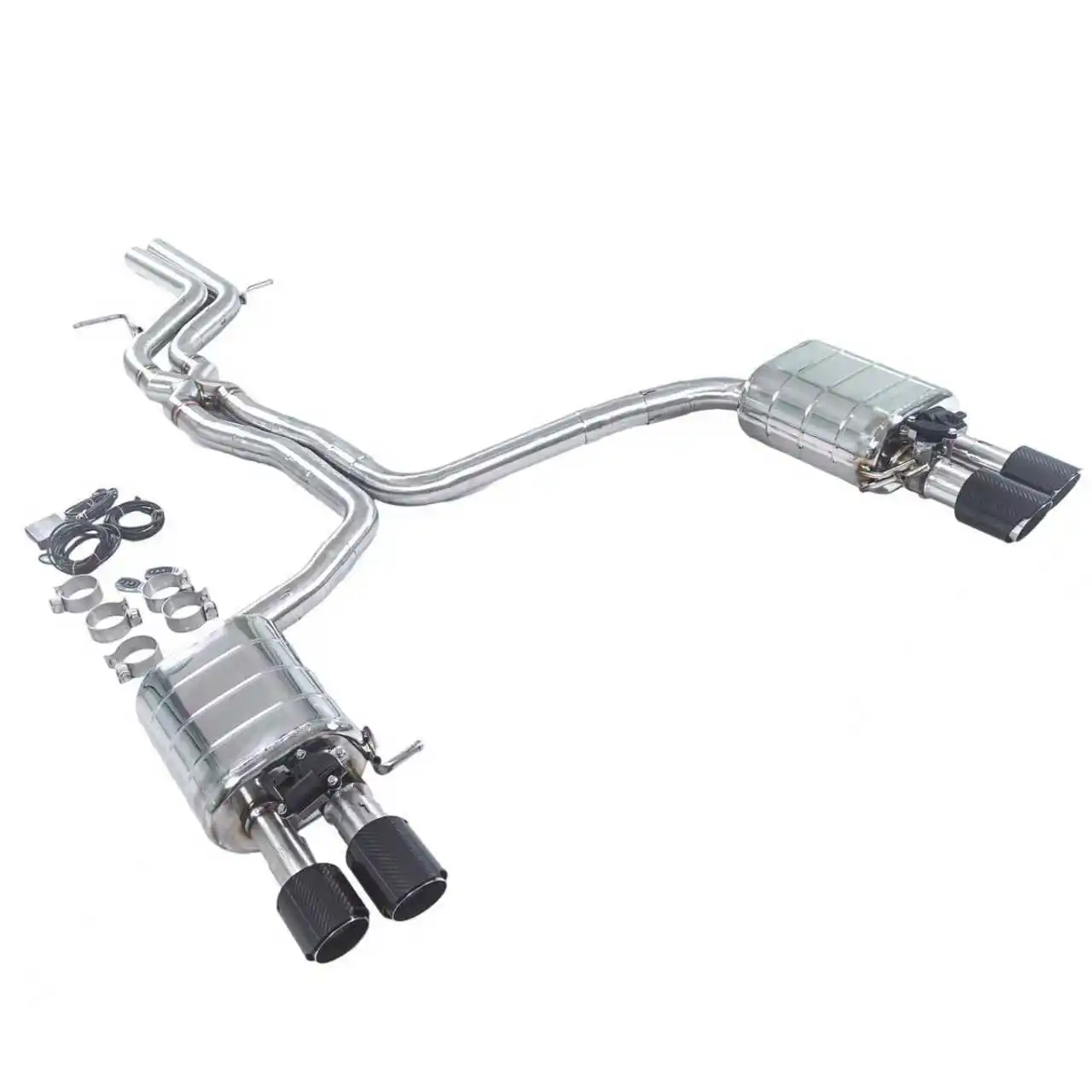 GFC Exhaust/Suitable for Audi S4/S5 3.0T/4.2L B8 Catback Stainless Steel Valve Performance Exhaust Four Out Tip Compatible