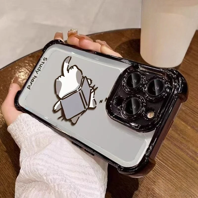 

Cute Cat Cartoon Phone Case For Realme GT8 GT7 GT 8 7 C85 Pro C71 C67 C65 C63 C61 C55 C53 C35 Frame Four-corner Back Cover