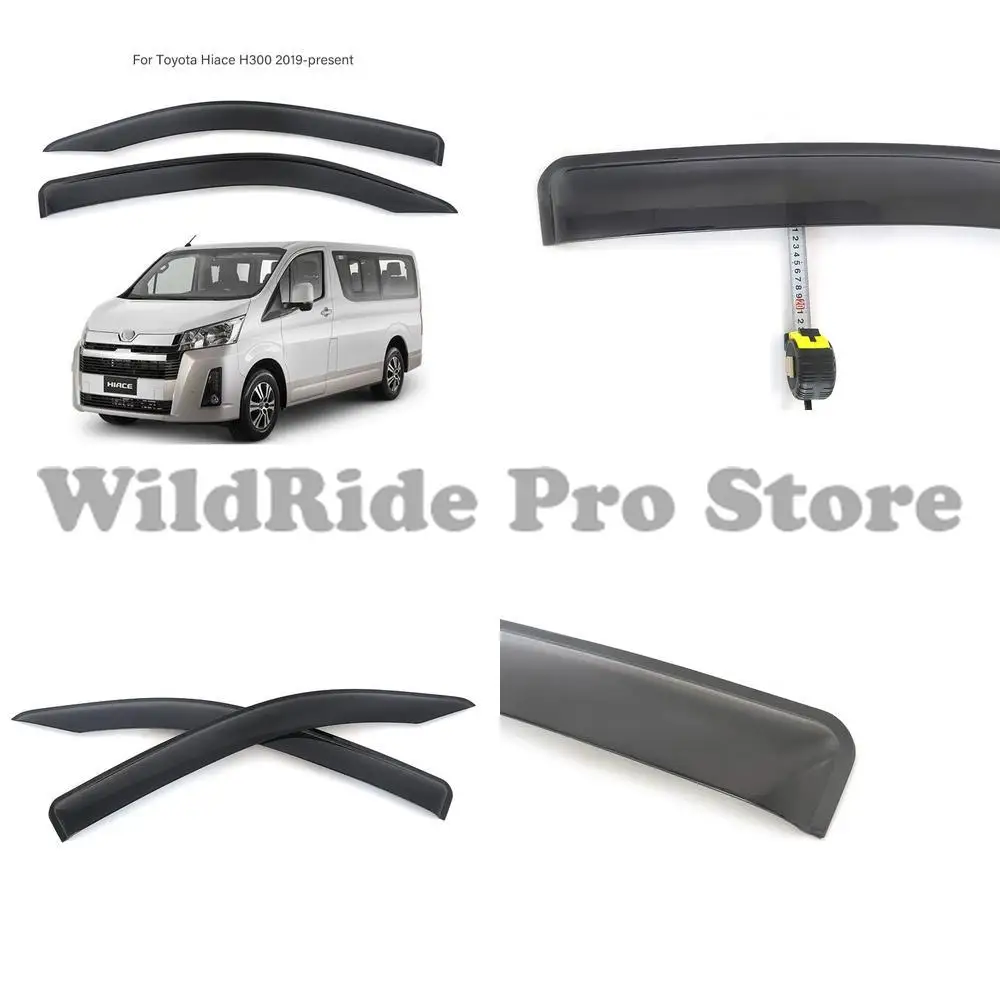 

1 set 2 pcs Molded Thickened Rain Deflector for Toyota 2019-2024 Hiace H300 Windshield Window Visor