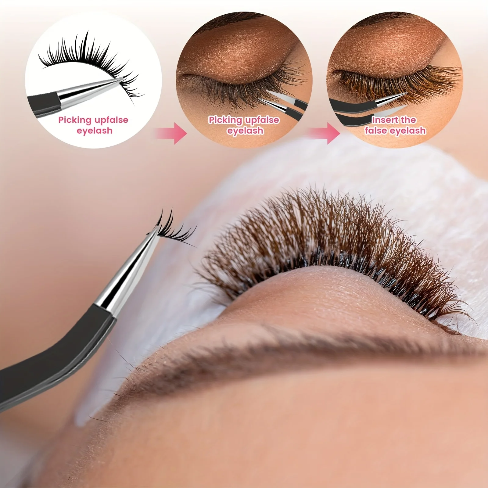 Pincettes artisanales à pointe incurvée, pincettes de précision en acier inoxydable, greffage de cils de précision, autocollants artisanaux, Extensions de cils an