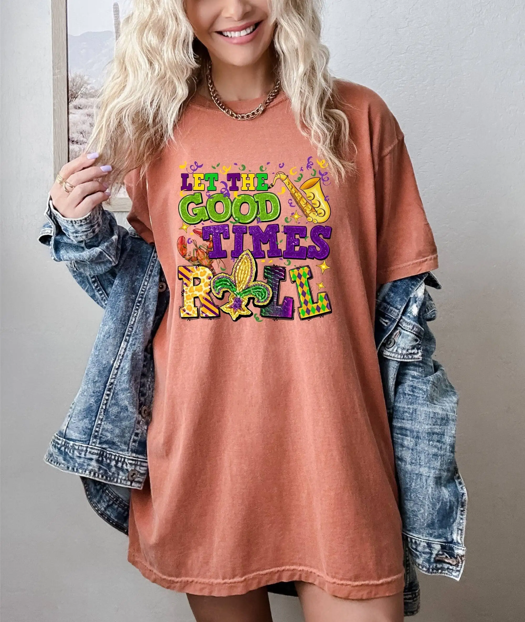 Let the Good Times Roll Mardi Gras T Shirt Comfort Colors Fat Tuesday Louisiana Saints New Orleans Day