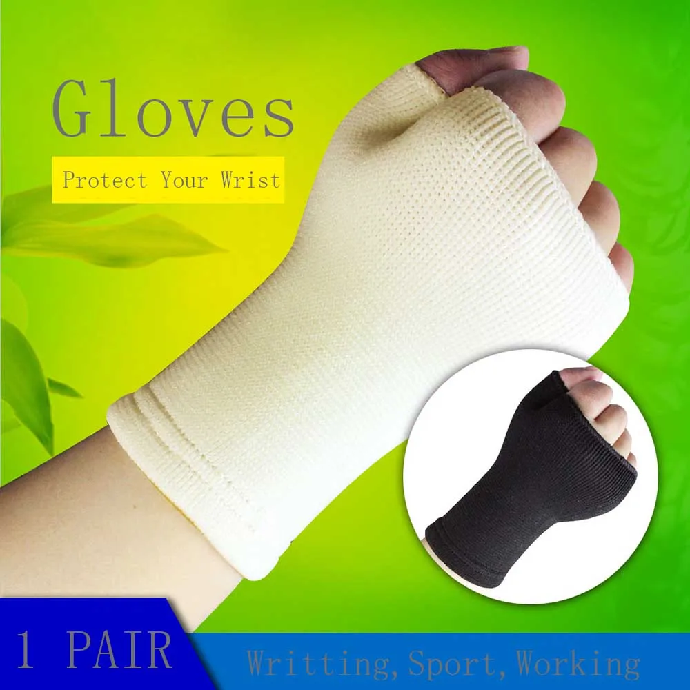 Student Arthritis Brace Support Ventilate Latex Wrist Supports Writting Mitten Wrist Guard Gloves Fingerless Gloves Elastic