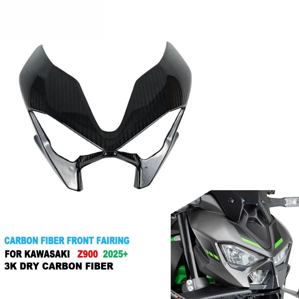 100% Pure Pre-preg Dry Carbon Fiber Motorcycle Fairing Kit Left Right Air Intake Side Cover Panel for Z900 2025