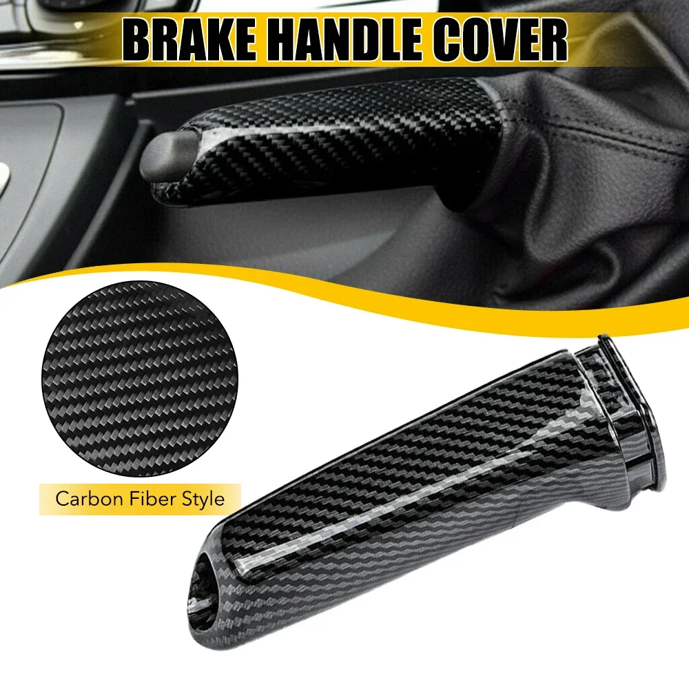 Carbon Fiber Style Handbrake Brake Handle Cover For BMW E60 E61 E63 E64 X1 E84 X3 E83 Z4 E85 E86 M3 M4 F80 F82 F32 Accessories