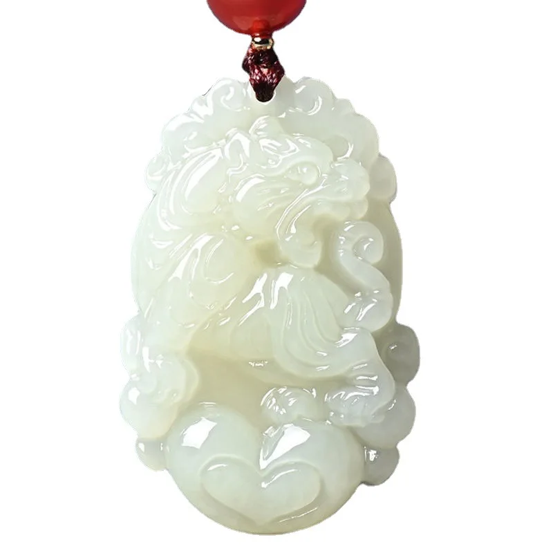 Hetian jade jasper spinach green twelve zodiac pendant Mouse ox tiger rabbit dragon snake horse sheep monkey chicken dog pig