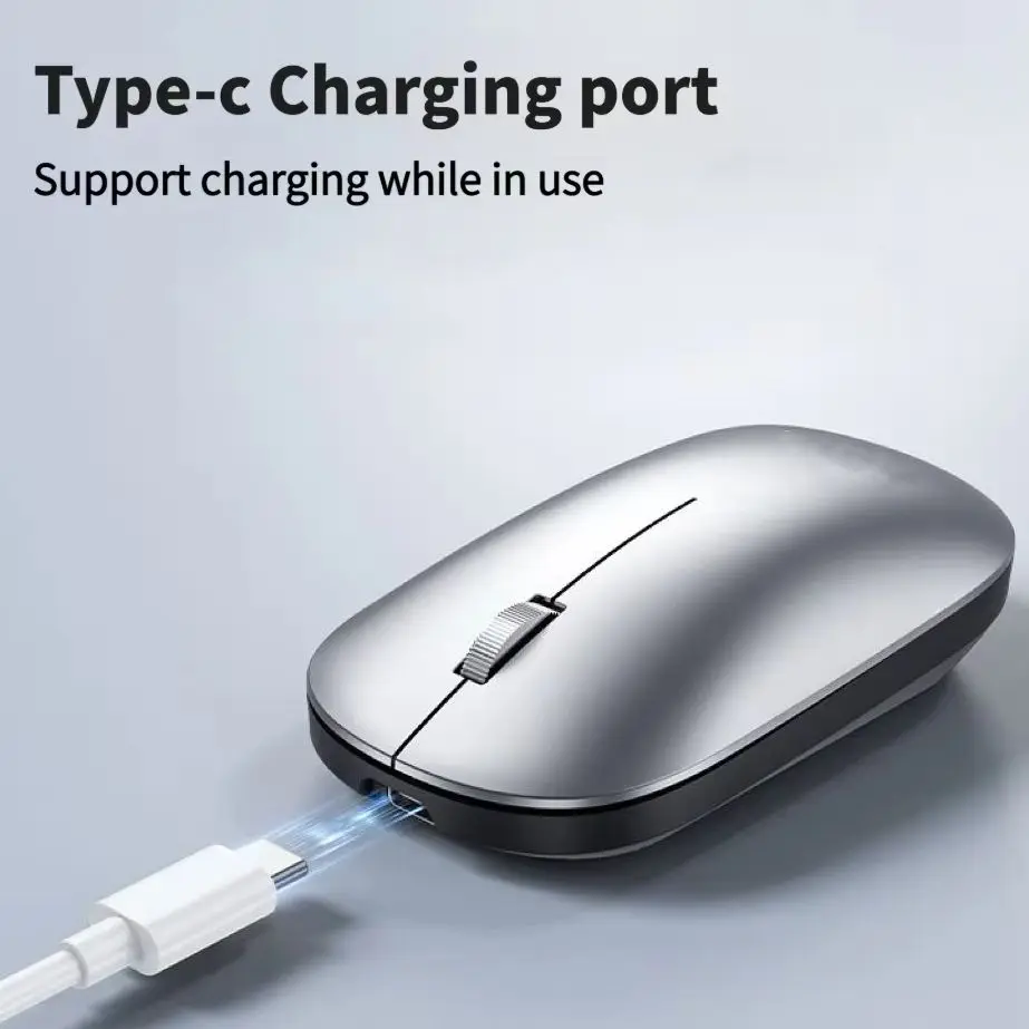 Mouse sem fio bluetooth, mouse silencioso recarregável com design ergonômico, para xiaomi pad, laptop, pc, computador, escritório/jogos
