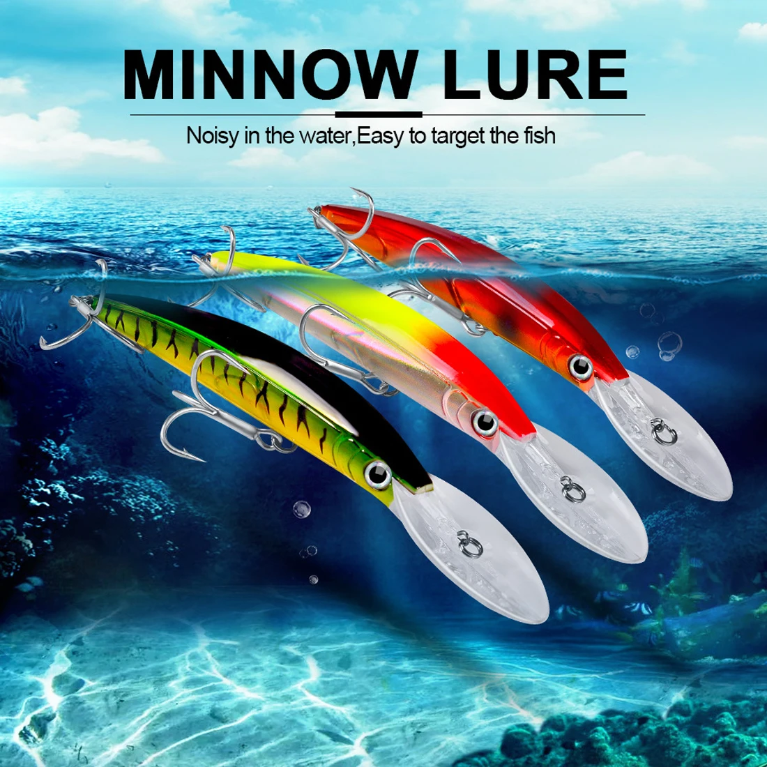 9KM Minnow Jerkbait - Señuelo duro para agua salada - imagen 5