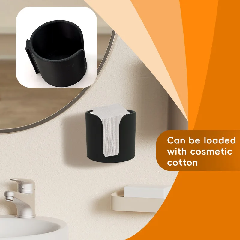 

New style convenient and easy to apply for free and easy makeup cotton box wall sticker paper box makeup remover plastic