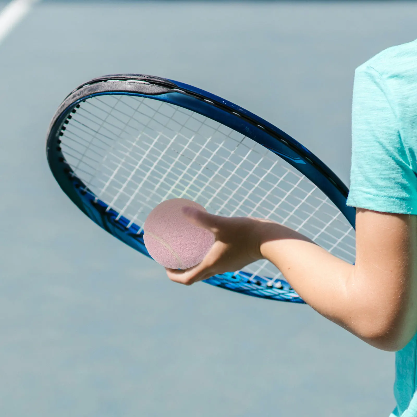 

2pcs Pink Tennis Balls for Beginner Training Lightweight Design Bright Color Practice Set Rubber Tennis Toys for Girls
