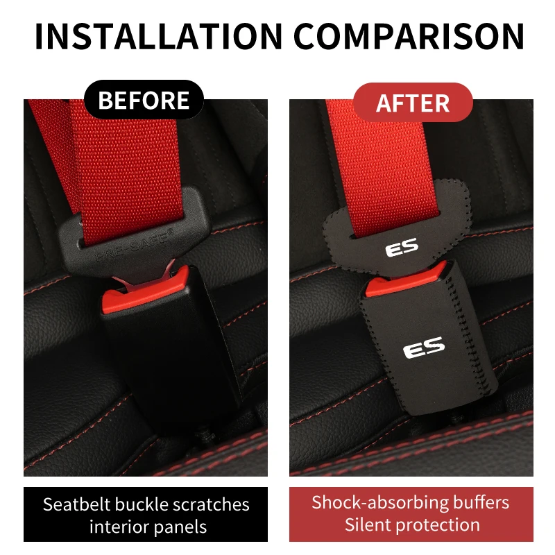 2Set Car Seat Belt Buckle Protectors Seat Belt Plug Clip Protectors For Lexus CT ES GS NX IS250 CT200h IS300h ES300h RX400 IS200