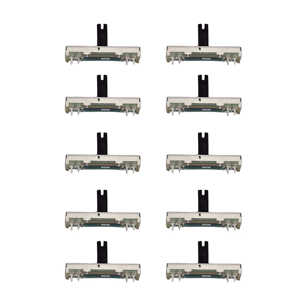 

10 Pcs Potentiometer Resistance Adjustable Slide Pearlescent Board Module B50k Resistor
