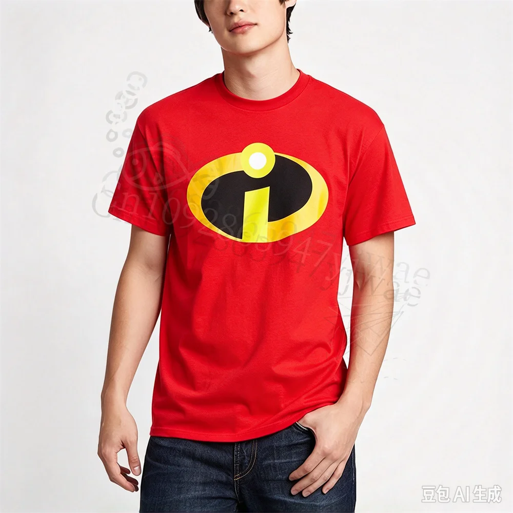 The Incredibles Logo Shirt Family Trip T-Shirt Movie Fan Gift Leisure Vacation Top Summer Adult Children Beach T-Shirt