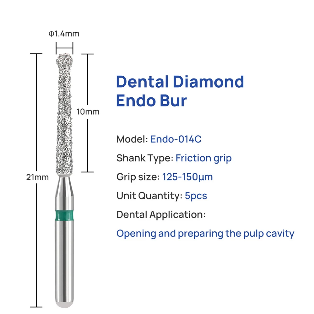 10 Stück AZDENT Dental-Diamantbohrer Endo-Bohrer FG-Bohrer 1,4/1,6/1,8 mm zum Öffnen und Vorbereiten des Pulpahöhlenraums für Hochgeschwindigkeits-Zahnärzte in der Zahnmedizin – Detail 13