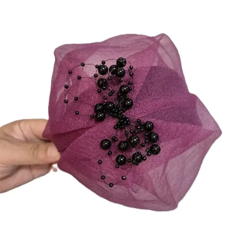 R1WE Ruffle Hairhoop Crepe 1920 Affastore Cappello Puntelli costumi da ballo da festa per feste