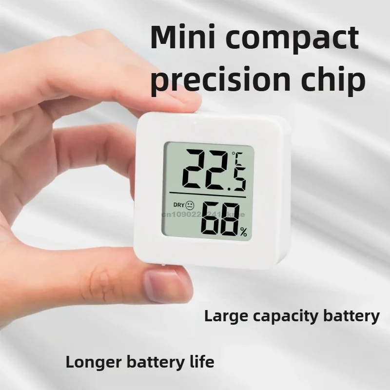 جهاز قياس الحرارة الرقمي LCD صغير، جهاز قياس درجة حرارة الغرفة الداخلية، جهاز قياس الرطوبة، مجموعة محطة الطقس #5