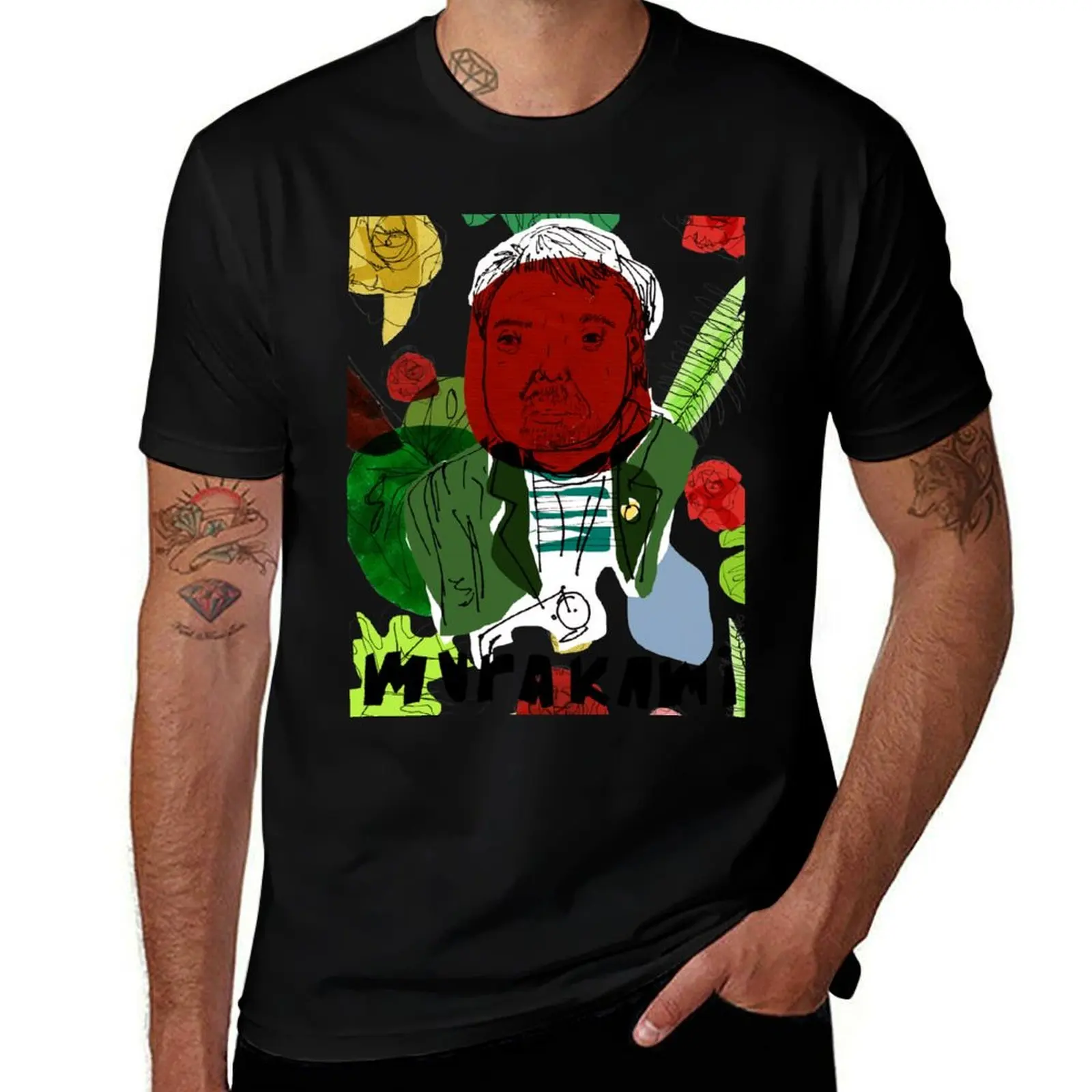 

Haruki Murakami T-Shirt anime tshirt topping plus sizes cotton t shirt men
