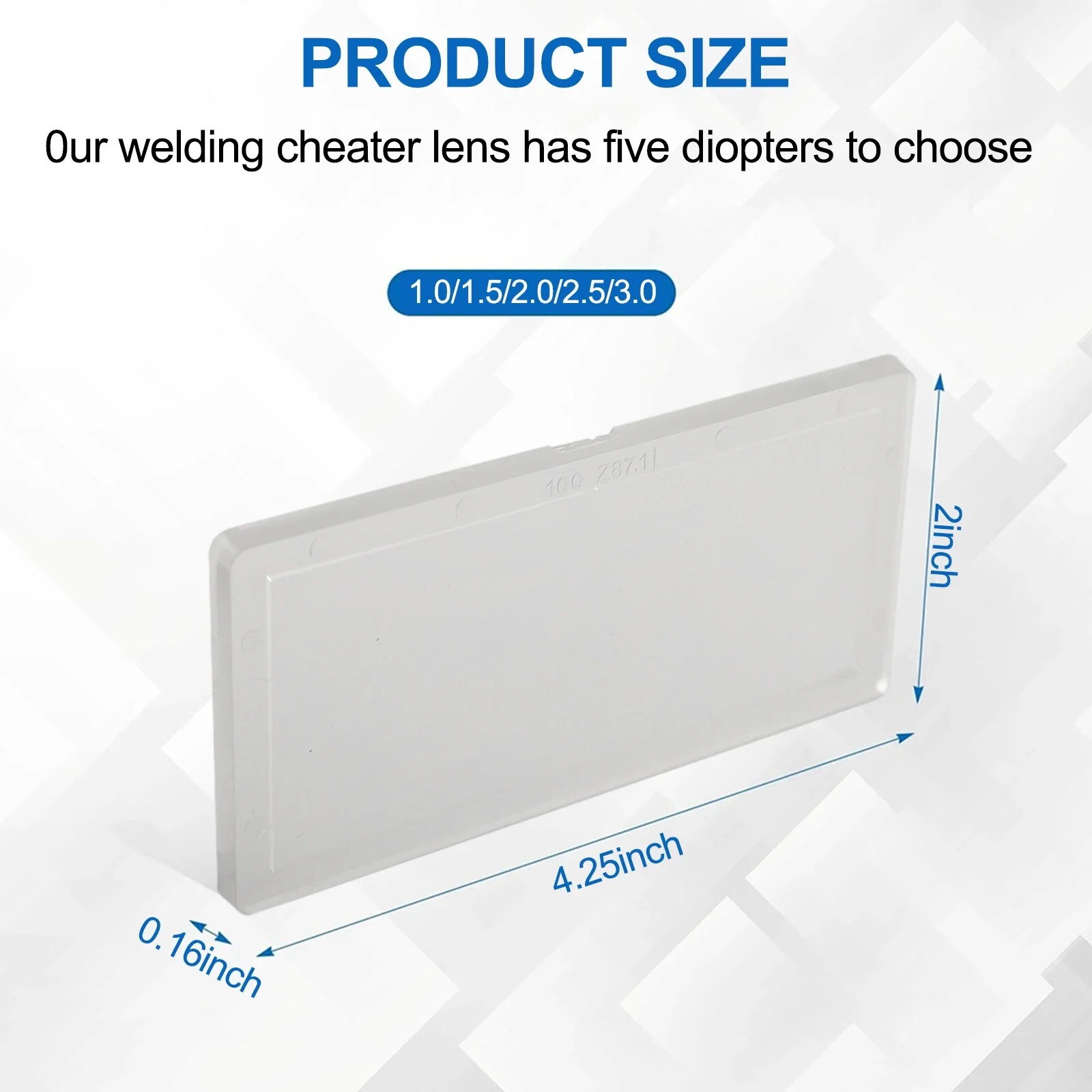 

Pack of 5 Welding Lenses Compatible with Helmets Size 2 x 4 25 Inches Multiple Diopter Choices for Different Welding Needs
