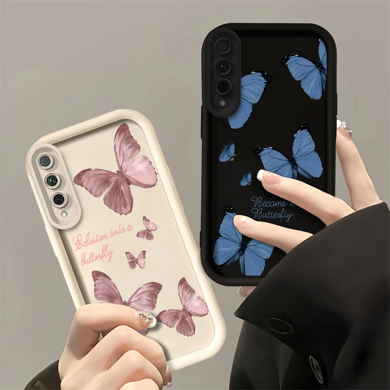 Cute Butterfly Case For Huawei Y9 Prime 2019 Y9S Y7A Magic 5 Pro X9 X30 Mate 40 P20 P30 P50 P40 Lite Lens Protection Soft Cover