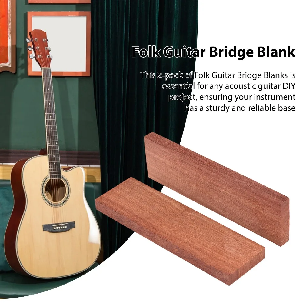 Puente para guitarra acústica de madera maciza sin acabar - imagen 2
