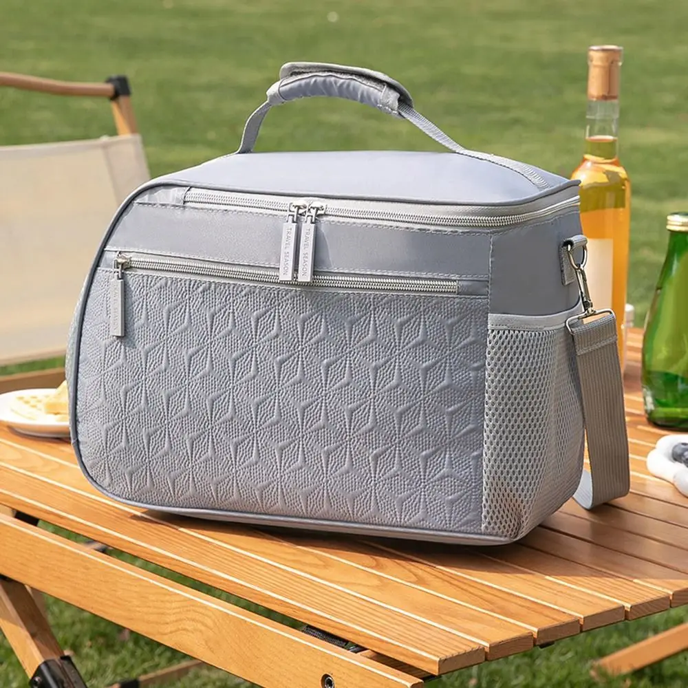 Durable 14L Insulated Lunch Bag Leakproof Large Capacity Lunch Box Thickened Waterproof Liner Tote Bag for Outings