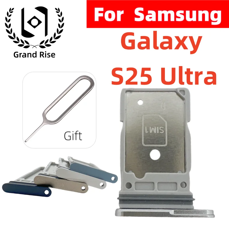 Slot para bandeja de cartão Sim para Samsung Galaxy S25 Ultra S25U Phone SIM Micro Card Chip Suporte para gaveta