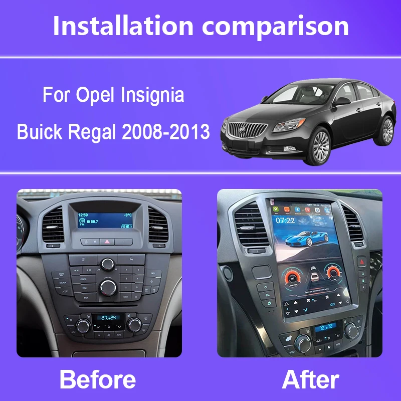 12.8Inch For Opel Insignia/Buick Regal 2008-2013 Android14 Car Radio Player Navigation GPS Octa-core Radio Multimedia 4G carplay