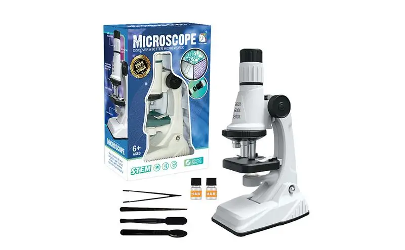 Children's Light Microscope Biology Lab LED Science Educational Scientific Experimental Experiment Portable Set For Kid STEM Toy