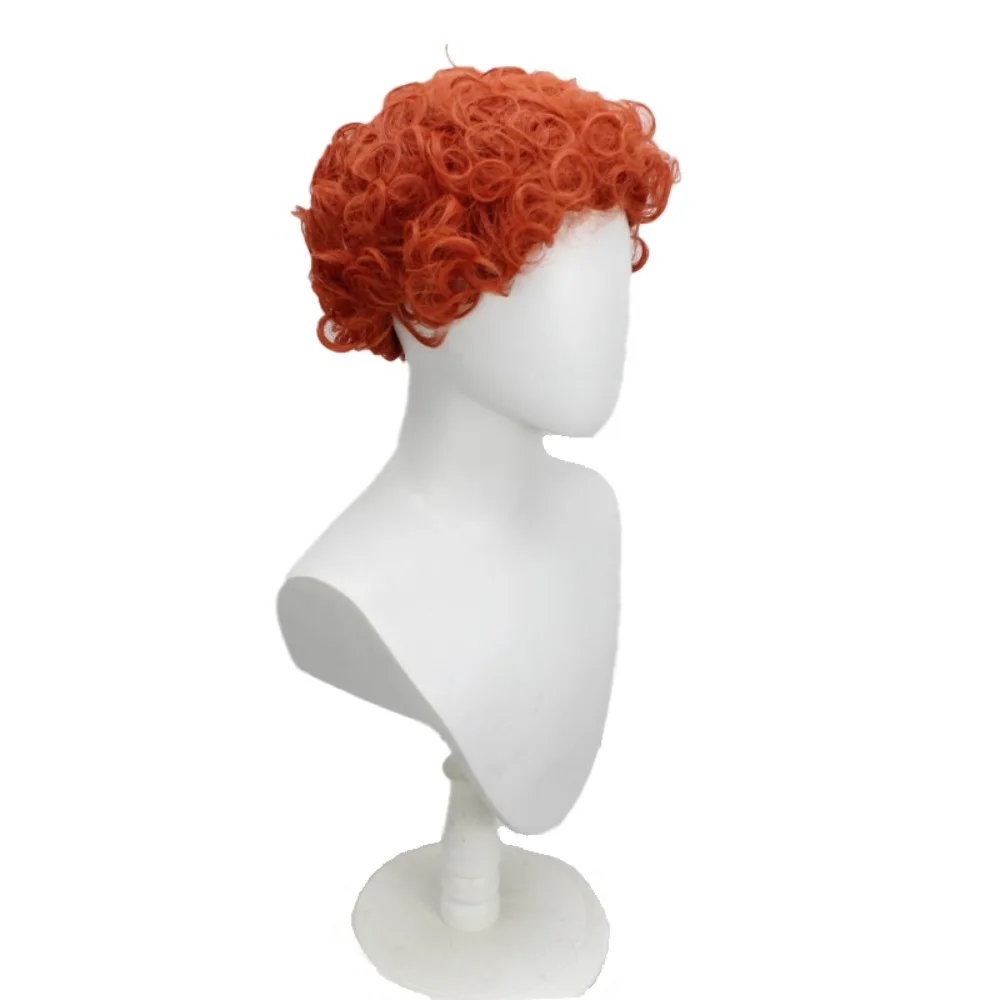 마법의 학교 버스 코스프레 가발 Ms Frizzle 빨간 곱슬 가발 어린이를위한 성인 할로윈 의상 파티 애니메이션 가발