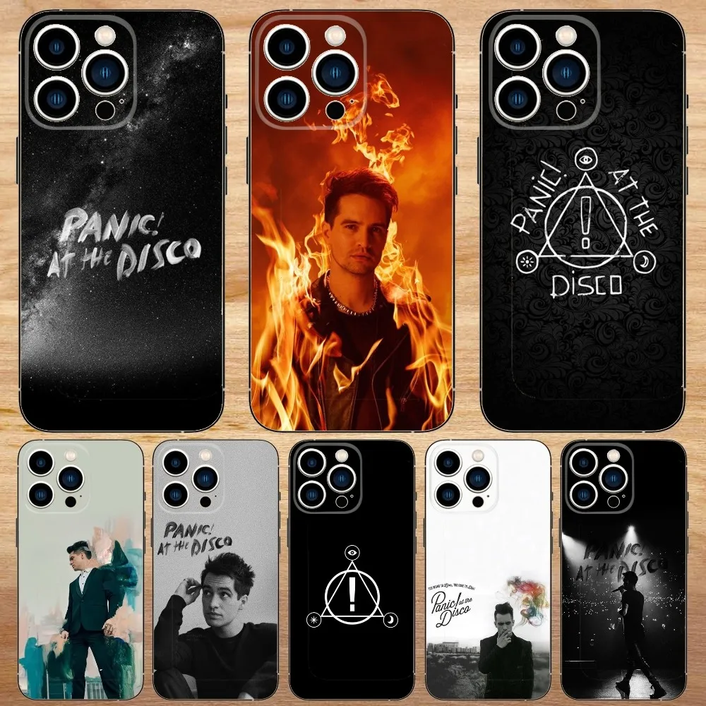 Panic At The Disco Phone Case For iPhone15,14,13,12,11,Pro,Max,Plus,Mini,X,XS,XR,8,7,6,S,Plus,SE Soft Black Case