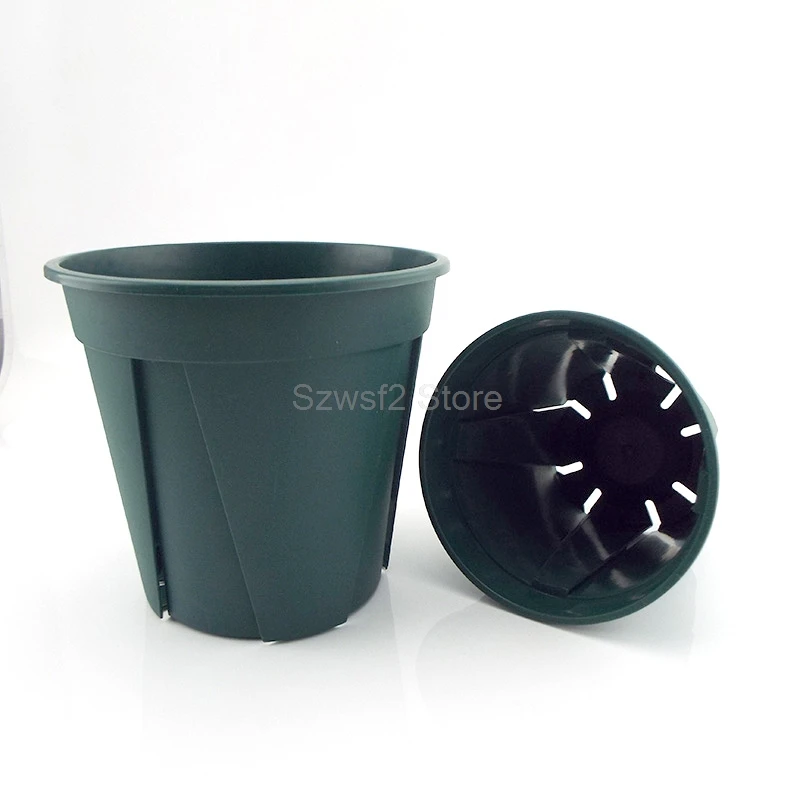 Bandejas para macetas de plantas de plástico verde, herramientas bonitas para cultivo de hierbas, suculentas y plantas de vivero E2, 5/10 Uds.