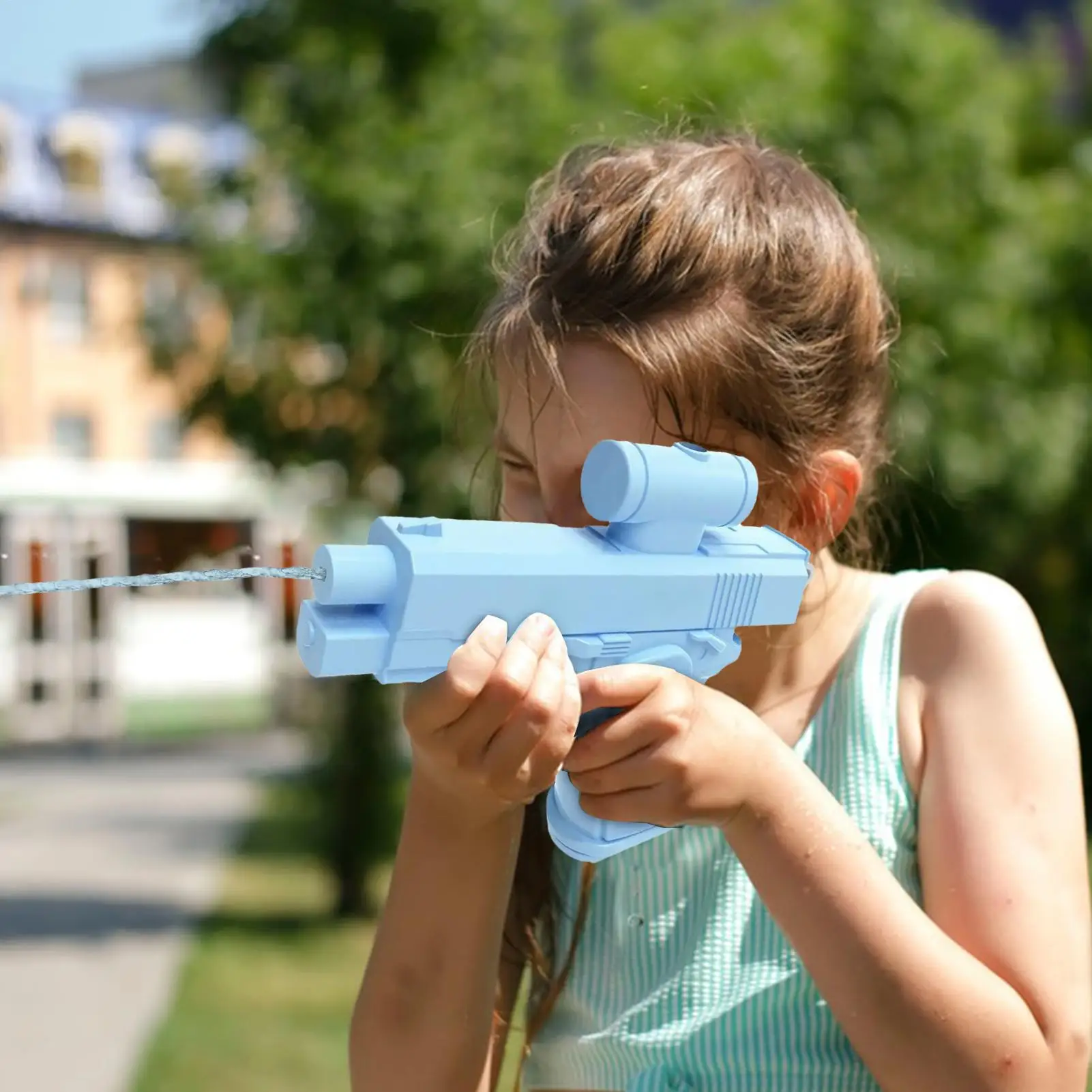 Reverse Water Spray Squirter Interactive Toys Summer Hot Weather Outdoor Play Splashing Game for Backyard Garden Pool