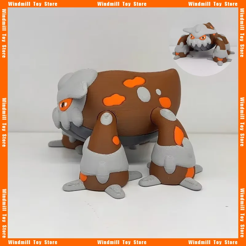 8.5 سنتيمتر ثلاثية الأبعاد الطباعة 1/20 مقياس العالم Heatran بوكيمون لعبة الطرفية PLA جمع نموذج سطح المكتب زخرفة الديكور هدية لصبي